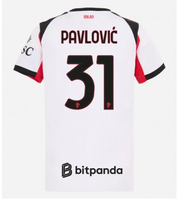 AC Milan Strahinja Pavlovic #31 Bortatröja Dam 2025-26 Kortärmad AC Milan Strahinja Pavlovic #31 Bortatröja Dam 2025-26 Kortärmad